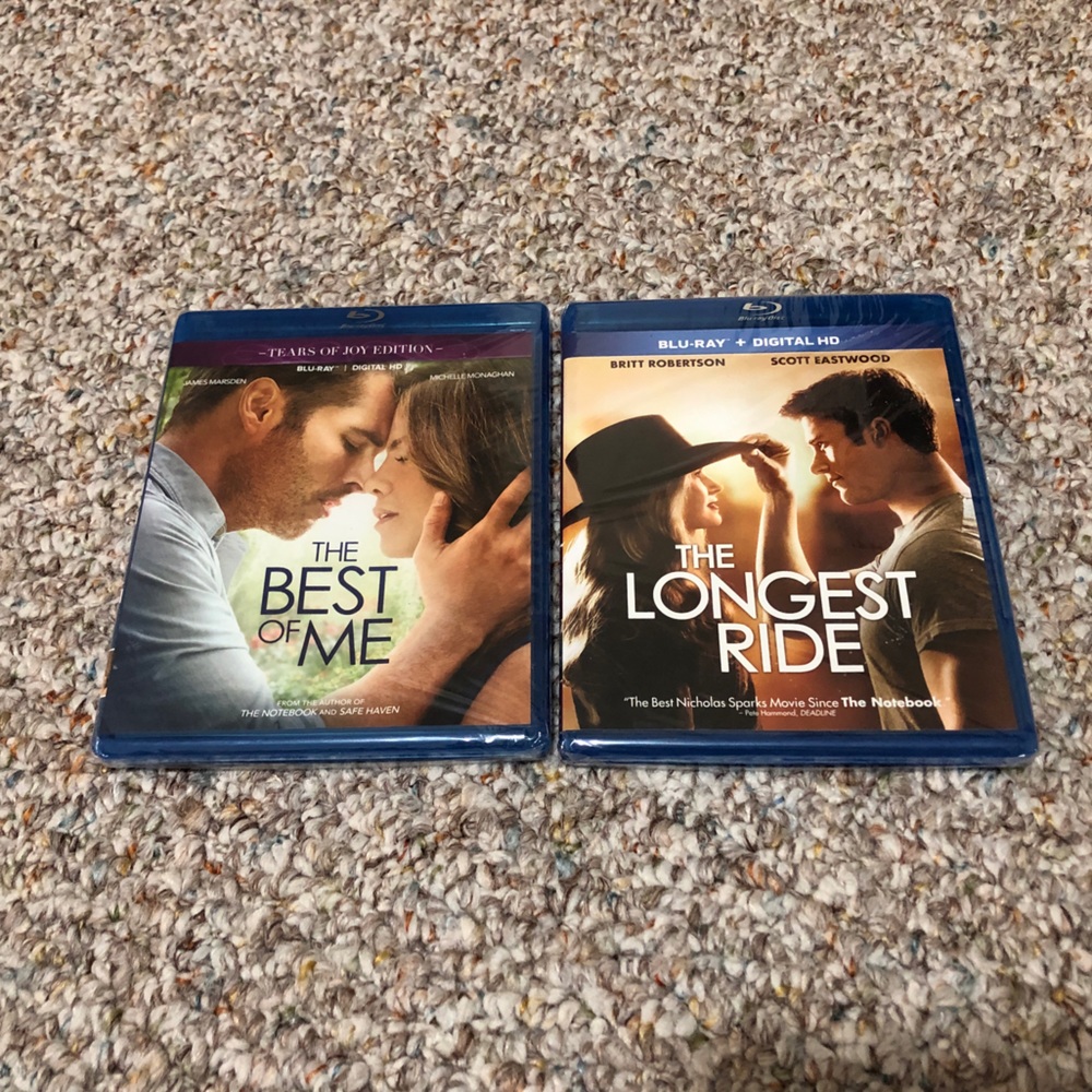 **BRAND NEW NEVER BEEN OPENED** The Best of Me and The Longest Ride Blu/Ray DVDs